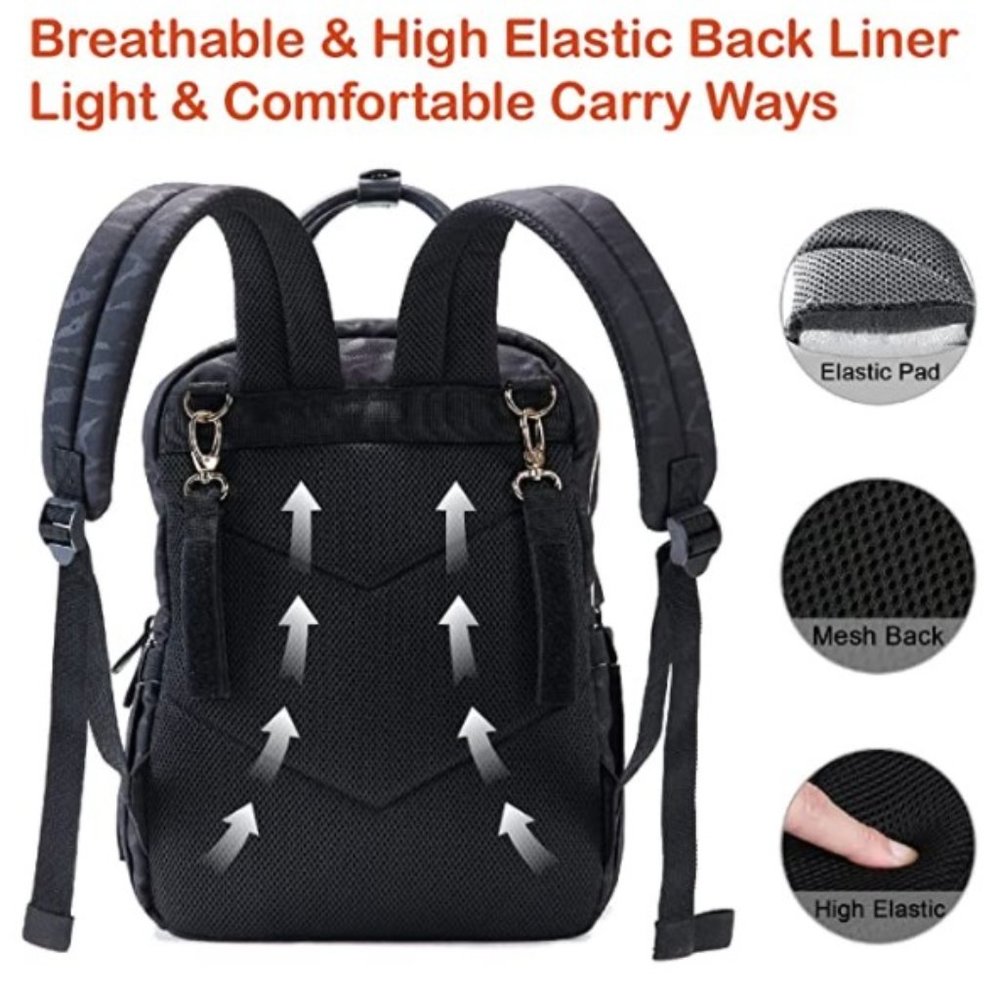 Multifunction Black Diaper Bag Backpack - image 3